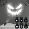 Proyector Halloween LED con 6 discos de patrones: calabaza, calavera, fantasma, murcielago, arana y mano